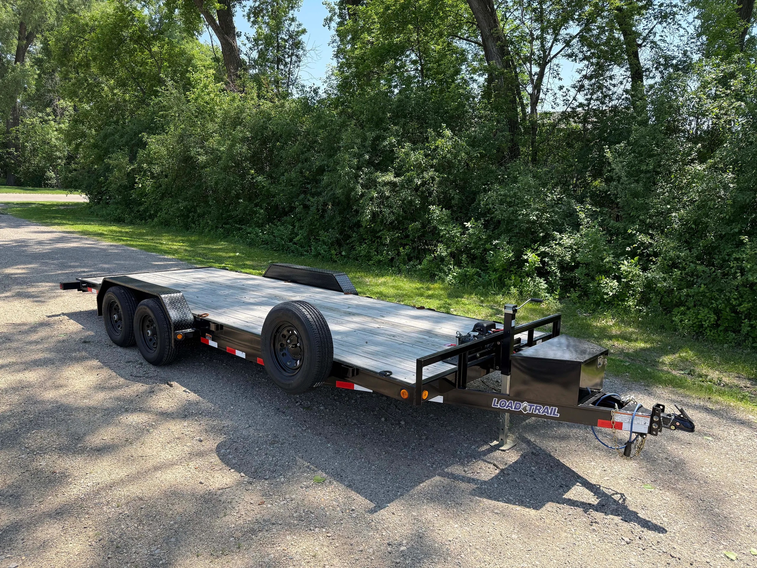 Load Trail 20ft flatbed trailer rental available in Fargo, North Dakota